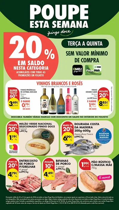 Antevisão Folheto Pingo Doce Madeira Promoções de 25 a 31 agosto