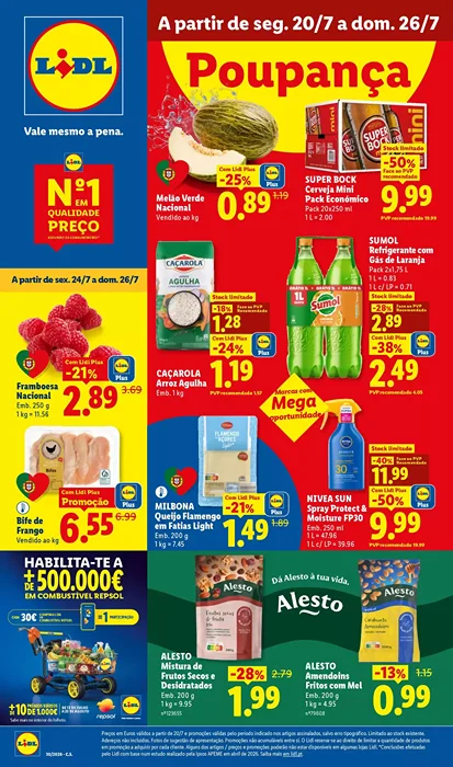Antevisão Folheto Lidl Promoções de 20 a 26 julho