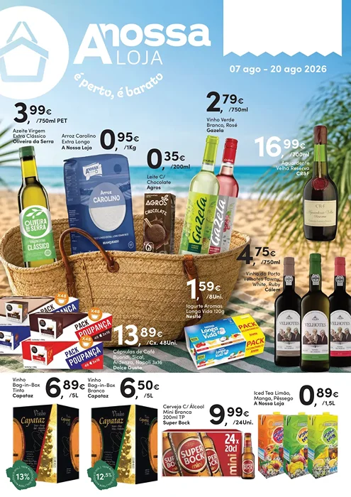 Folheto A Nossa Loja Antevisão Promoções de 7 a 20 agosto