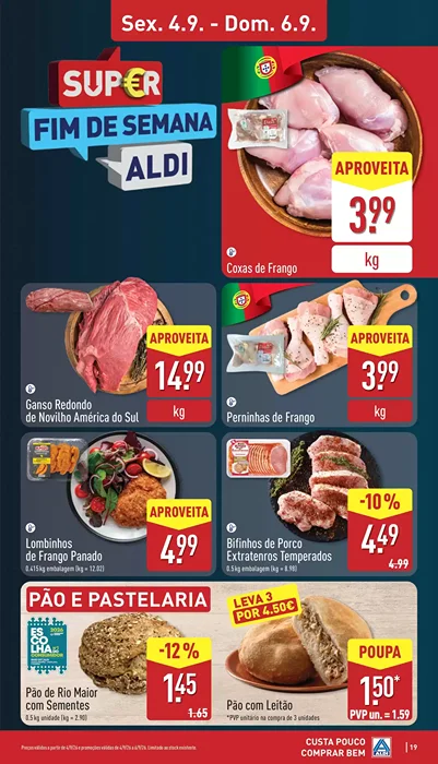 Antevisão Folheto ALDI Fim de Semana Promoções de 4 a 6 setembro