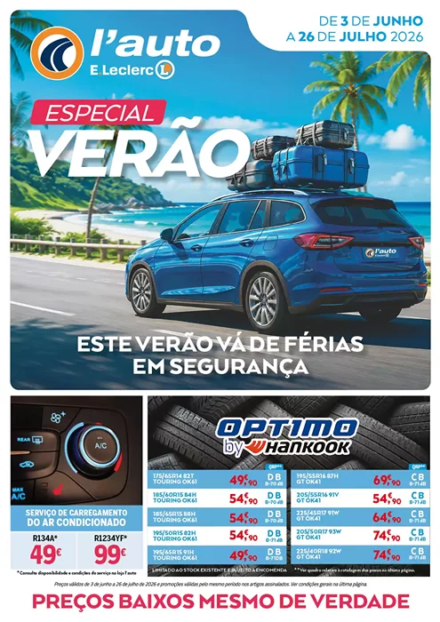 Antevisão Folheto E.Leclerc Auto Promoções de 3 junho a 26 julho