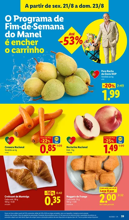 Antevisão Folheto Lidl Fim de Semana Promoções de 21 a 23 agosto