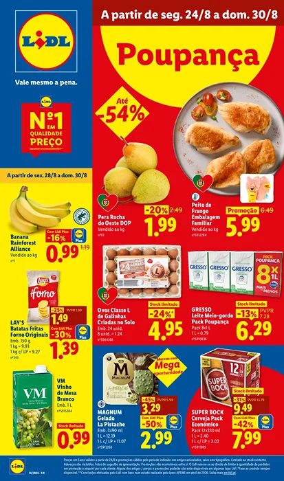 Antevisão Folheto Lidl Promoções de 24 a 30 agosto