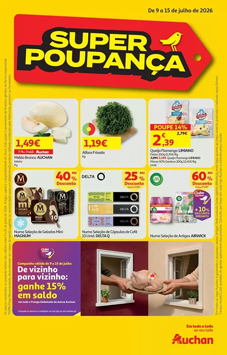 Antevisão Folheto Auchan Promoções de 9 a 15 julho