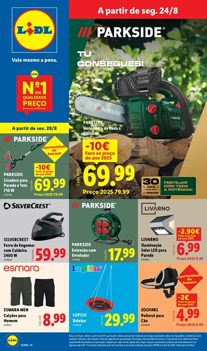 Antevisão Folheto Lidl Bazar Promoções de 24 agosto a 3 setembro