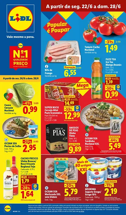 Antevisão Folheto Lidl Promoções de 22 a 28 junho