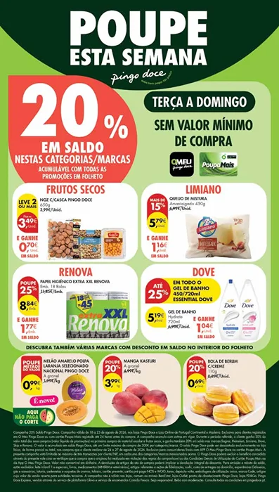 Antevisão Folheto Pingo Doce Madeira Promoções de 18 a 24 agosto