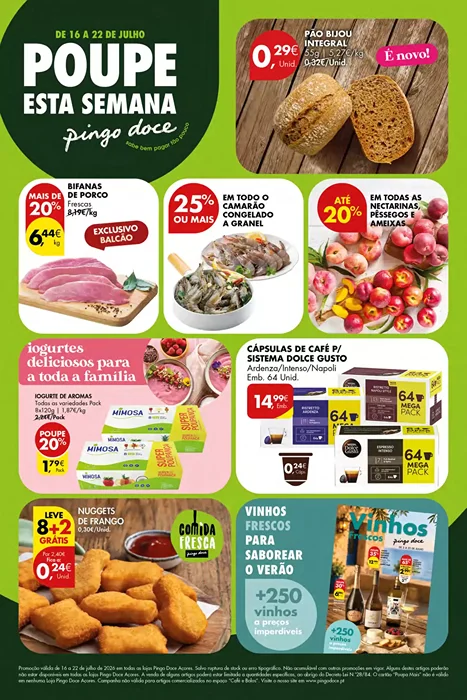 Antevisão Folheto Pingo Doce Açores Promoções de 16 a 22 julho