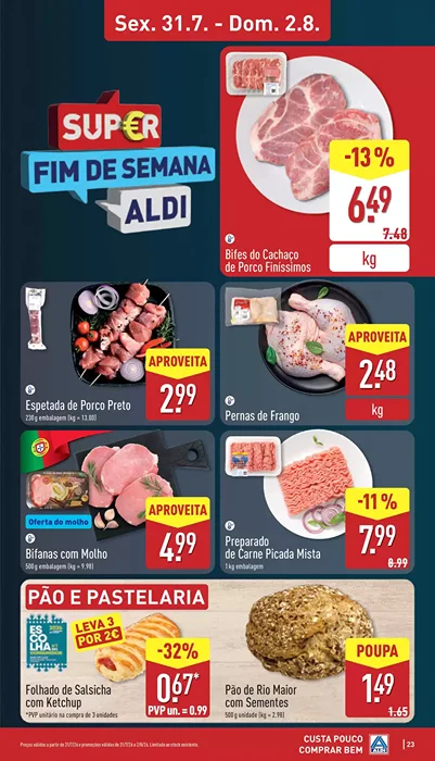 Antevisão Folheto ALDI Fim de Semana Promoções de 31 julho a 2 agosto