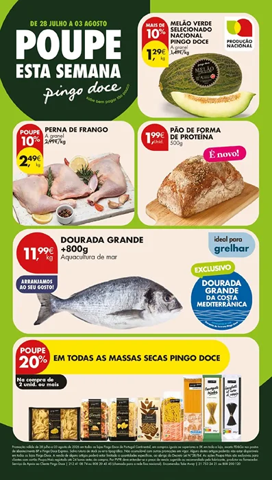 Antevisão Folheto Pingo Doce Lojas Grandes Promoções de 28 julho a 3 agosto