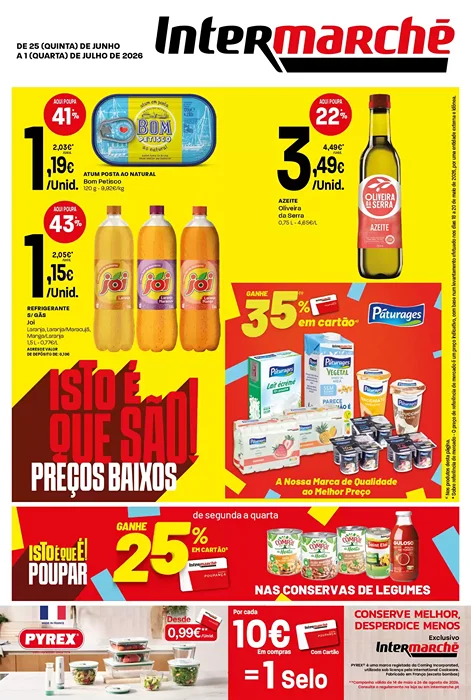 Antevisão Folheto Intermarché Lojas Mini Promoções de 25 junho a 1 julho