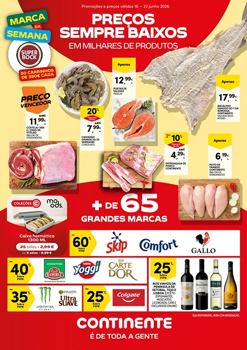 Antevisão Folheto Continente Bom Dia Promoções de 16 a 22 junho