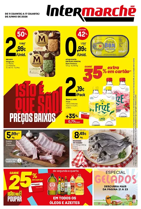 Antevisão Folheto Intermarché Lojas Super Promoções de 11 a 17 junho