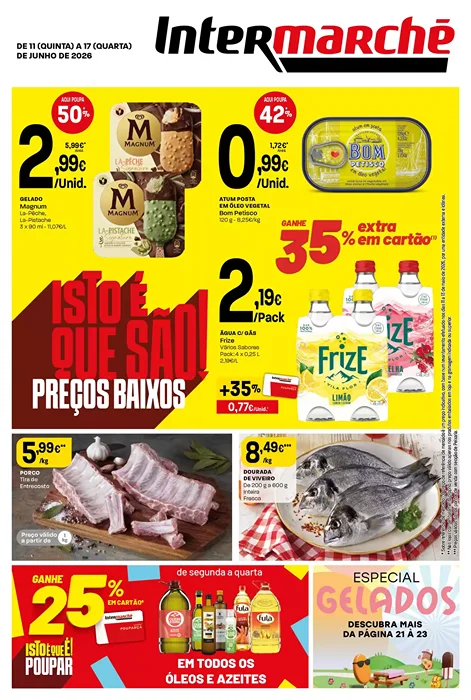 Antevisão Folheto Intermarché Lojas Contact Promoções de 11 a 17 junho