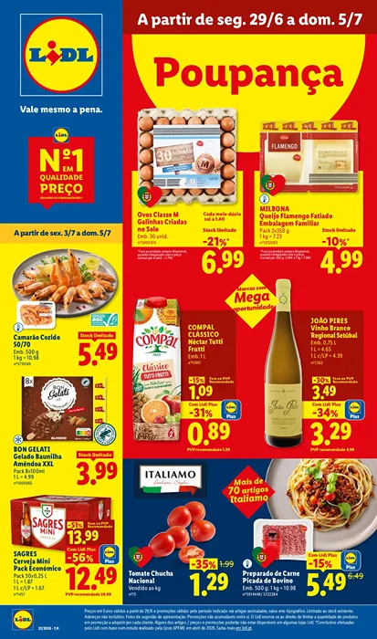 Antevisão Folheto Lidl Promoções de 29 junho a 5 julho