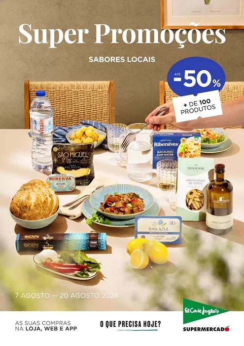 Antevisão Folheto El Corte Inglés Promoções de 7 a 20 agosto