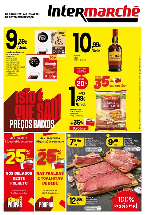 Antevisão Folheto Intermarché Lojas Super Promoções de 3 a 9 setembro