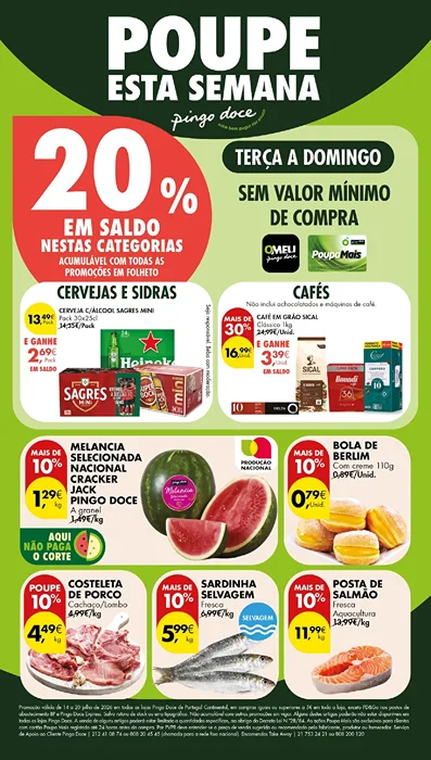 Antevisão Folheto Pingo Doce Lojas Grandes Promoções de 14 a 20 julho