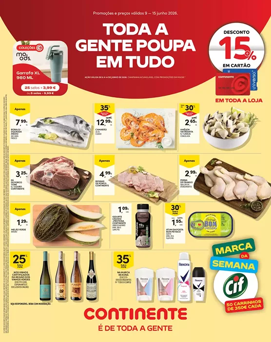Antevisão Folheto Continente Madeira Promoções de 9 a 15 junho