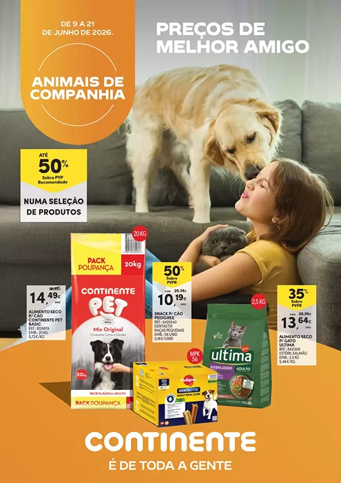 Antevisão Folheto Continente Animais de Companhia