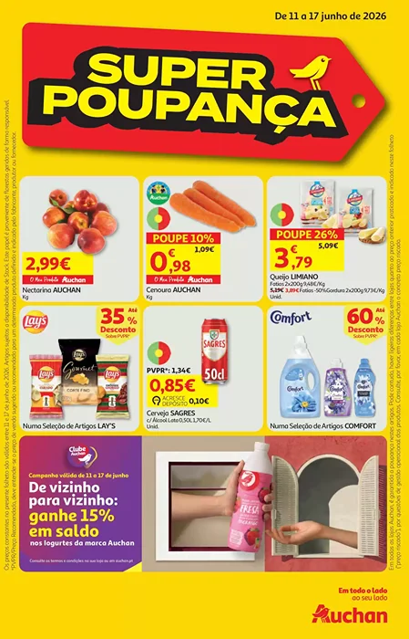 Antevisão Folheto Auchan Promoções de 11 a 17 junho