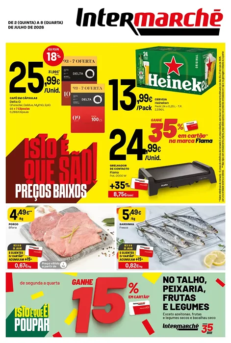 Antevisão Folheto Intermarché Lojas Super Promoções de 2 a 8 julho