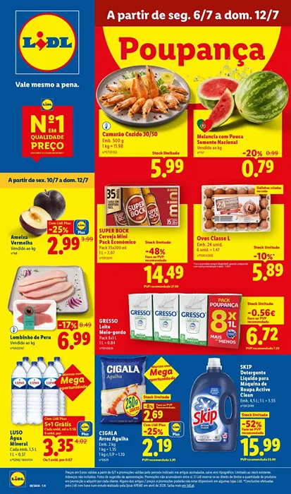 Antevisão Folheto Lidl Promoções de 6 a 12 julho
