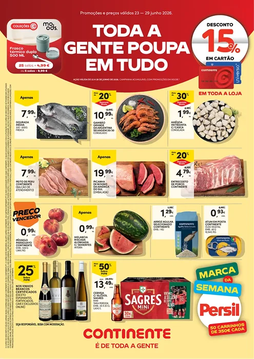 Antevisão Folheto Continente Modelo Promoções de 23 a 29 junho
