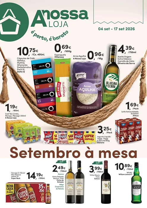 Antevisão Folheto A Nossa Loja Promoções de 4 a 17 setembro