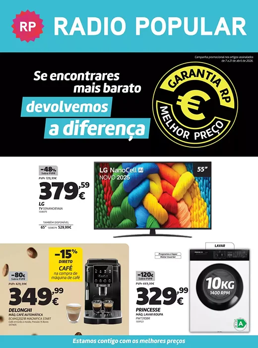 Antevisão Folheto Radio Popular Promoções de 7 a 21 abril