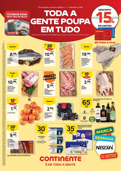 Antevisão Folheto Continente Modelo Promoções de 1 a 7 setembro