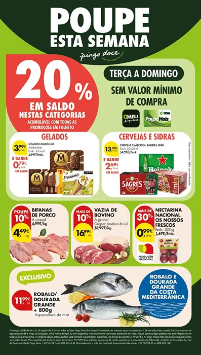 Antevisão Folheto Pingo Doce Lojas Grandes Promoções de 4 a 10 agosto