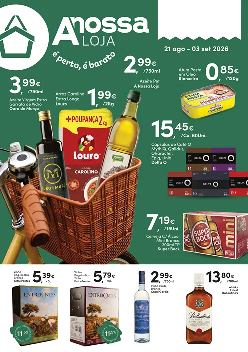 Folheto A Nossa Loja Antevisão Promoções de 21 agosto a 3 setembro