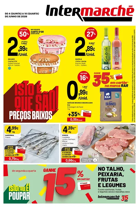 Antevisão Folheto Intermarché Lojas Super Promoções de 4 a 10 junho