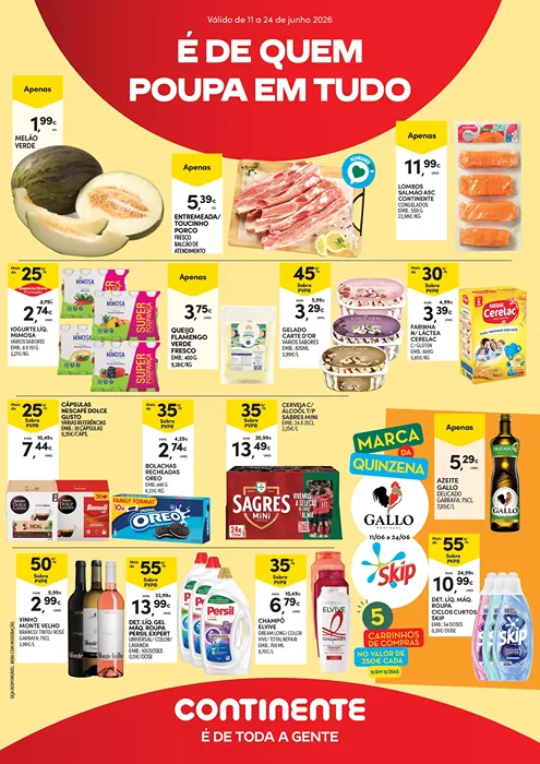 Antevisão Folheto Continente Açores Promoções de 11 a 24 junho
