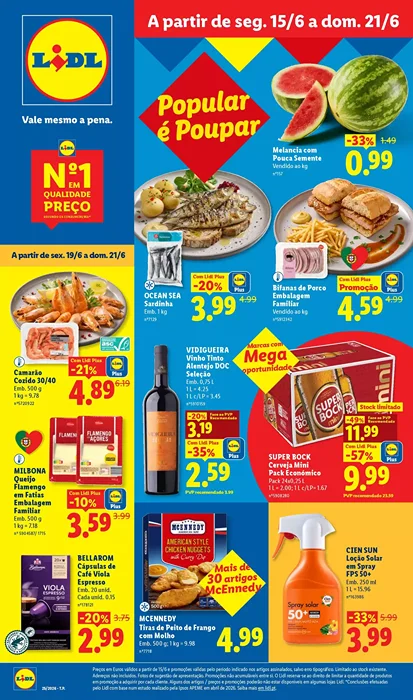 Antevisão Folheto Lidl Promoções de 15 a 21 junho