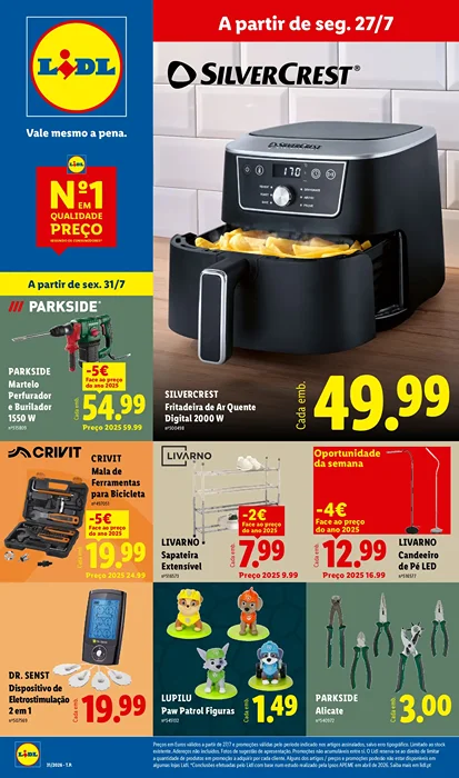 Antevisão Folheto Lidl Bazar Promoções de 27 julho a 6 agosto