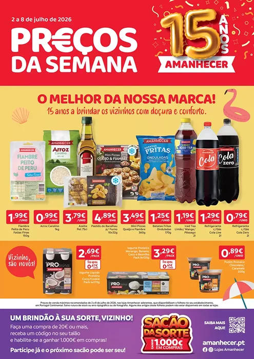 Antevisão Folheto Amanhecer Promoções de 2 a 8 julho