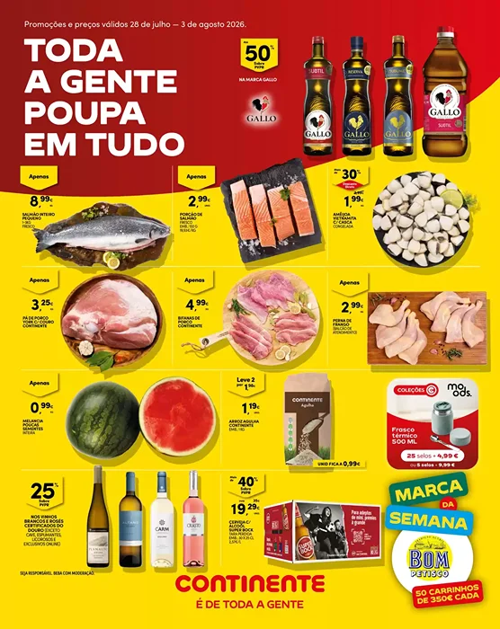 Antevisão Folheto Continente Madeira Promoções de 28 julho a 3 agosto