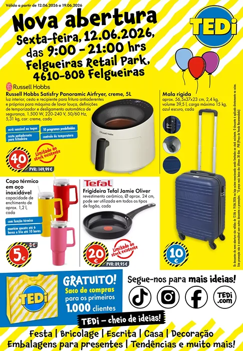 Antevisão Folheto TEDI Promoções de 12 a 19 junho