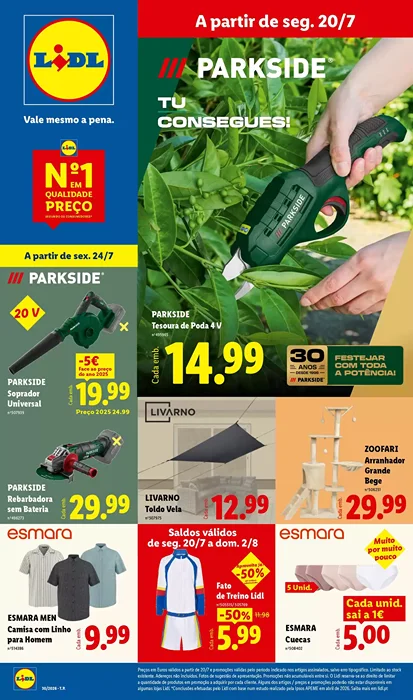 Antevisão Folheto Lidl Bazar Promoções de 20 a 30 julho