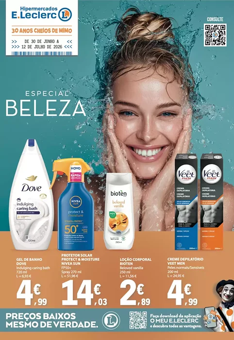 Antevisão Folheto E.Leclerc Beleza Promoções de 30 junho a 12 julho