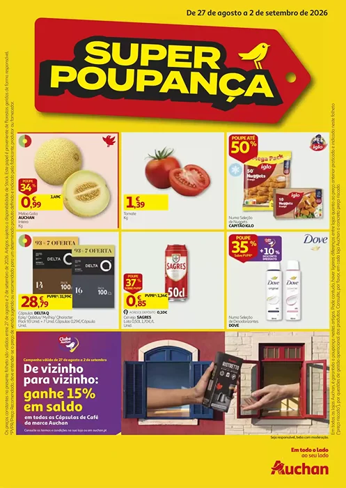 Antevisão Folheto Auchan Promoções de 27 agosto a 2 setembro
