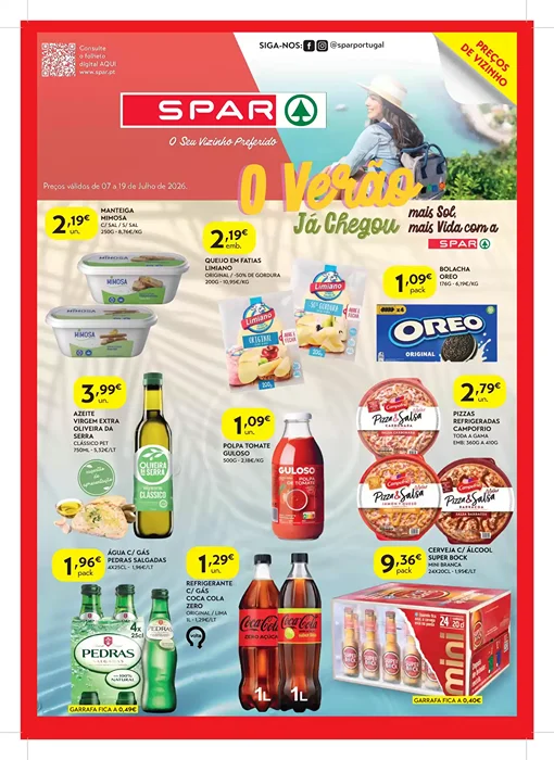 Antevisão Folheto Spar Promoções de 7 a 19 julho