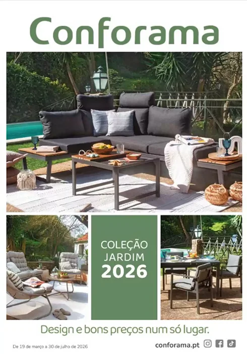 Antevisão Folheto Conforama Coleção Jardim de 19 março a 30 julho