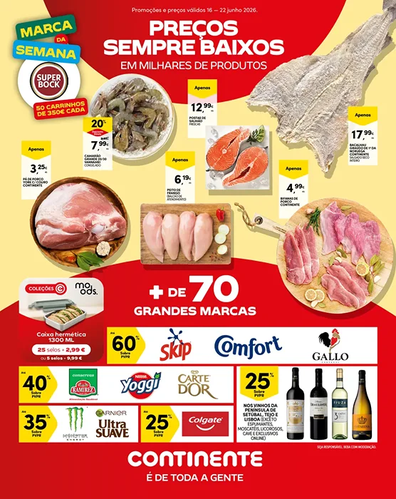 Antevisão Folheto Continente Madeira Promoções de 16 a 22 junho