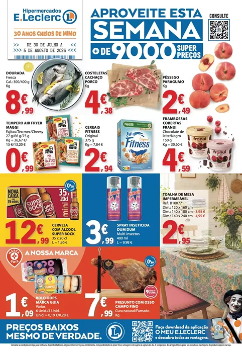 Antevisão Folheto E.Leclerc Promoções de 30 julho a 5 agosto