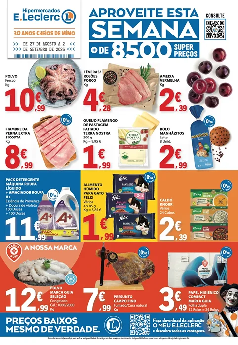 Antevisão Folheto E.Leclerc Promoções de 27 agosto a 2 setembro