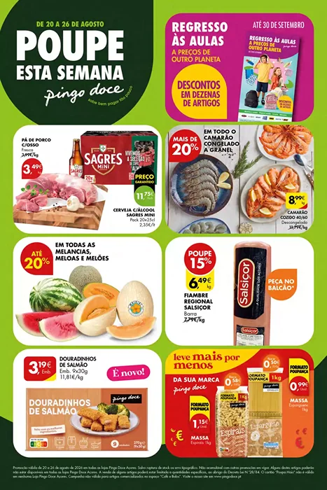 Antevisão Folheto Pingo Doce Açores Promoções de 20 a 26 agosto