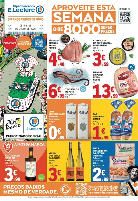Antevisão Folheto E.Leclerc Promoções de 9 a 15 julho